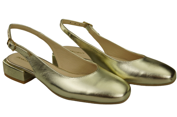 Dámské sandály na plochém podpatku z přírodní kůže 206 ElitaBut