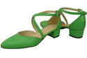 Dámské Sandály Kožené Lime s Pásky na Nízkém Podpatku 223 ElitaBut