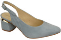 Dámské sandály z přírodní semišové kůže Light Blue Elegance and Comfort 196 From ElitaBut