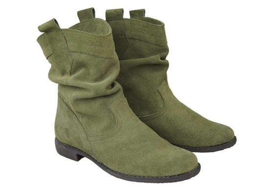 Dámské boty Saszki Bottle Winter natural leather velour 117 Z ElitaBut