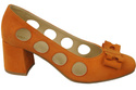 Dámská obuv Orange Natural Suede Leather pumps 182 ElitaBut