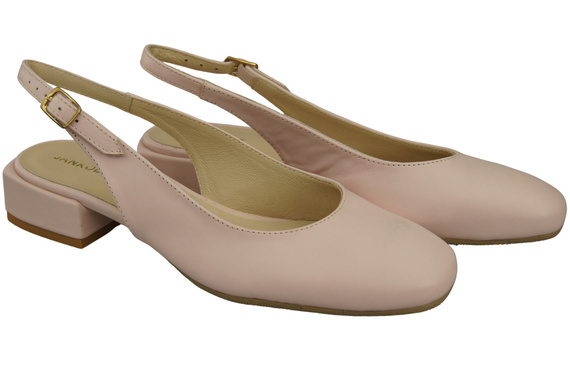 Dámská obuv Sandály Pink Powder Flat Heel Natural Leather 206 ElitaBut