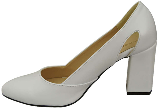 Dámská obuv White Natural Leather pumps 184 ElitaBut