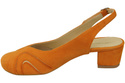 Dámská obuv Přírodní semišové sandály Oranžová 842 Z ElitaBut