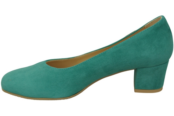 Pohodlná dámská obuv Tyrkysová přírodní kůže semišová 172 od ElitaBut