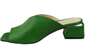 Dámské žabky na podpatku Zelená přírodní kůže 210 ElitaBut