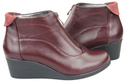 Obuv Dámské boty Maroon Jaro / podzim přírodní kůže 133 L ElitaBut