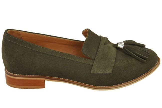 Dámská obuv Mokassins Natural Leather Velour Bottle 134 ElitaBut