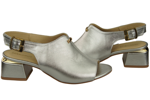 Dámská obuv Sandály Stříbrná zlatá přezka Přírodní kůže 198 ElitaBut