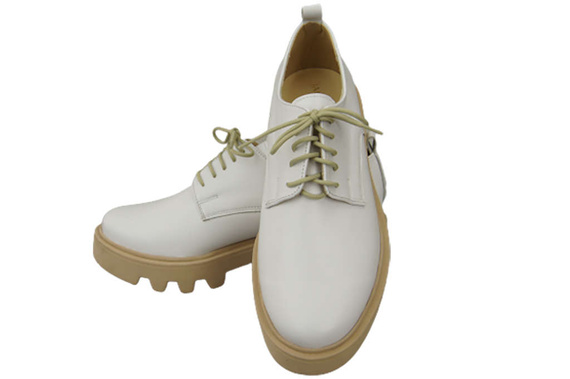 Obuv Dámské šněrovací boty White Leather Natural 180 ElitaBut