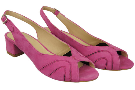Dámská obuv Sandály semišová kůže Fuchsia 991 ElitaBut
