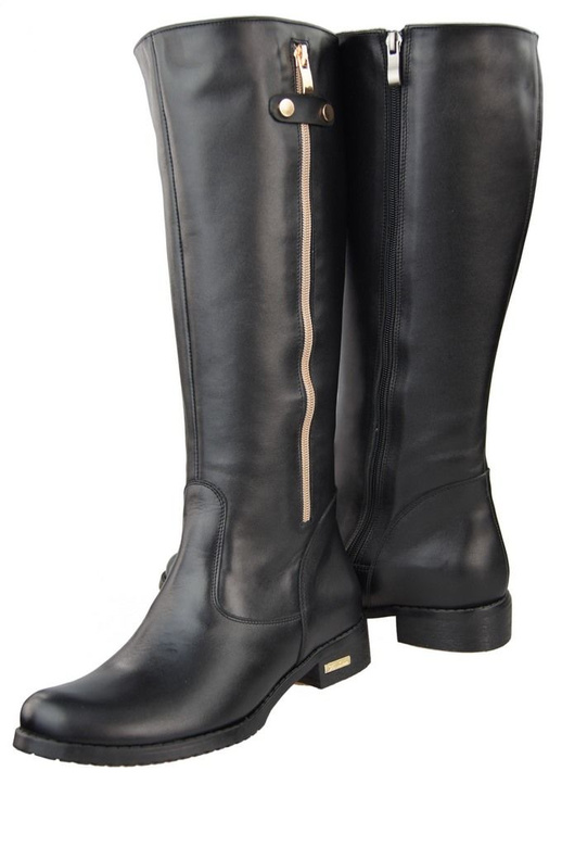 Dámské boty z přírodní kůže Black 884 ElitaBut