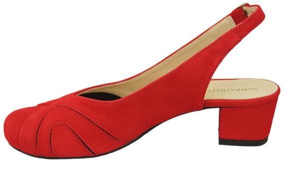 Dámská obuv Přírodní semišové sandály Červená 842 Z ElitaBut