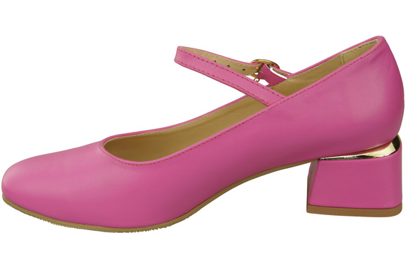 Dámské lodičky s páskem Fuchsiová přírodní kůže 202 ElitaBut