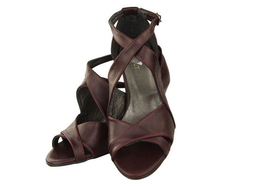 Dámská obuv Sandály Maroon Natural Leather 130 ElitaBut