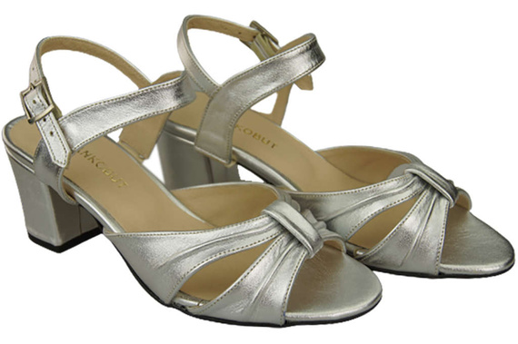 Dámská obuv Stříbrné sandály Přírodní kůže 168 ElitaBut