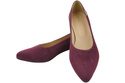 Pohodlné dámské boty Maroon Natural Suede Leather 220 od ElitaBut