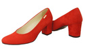Dámská obuv Červené lodičky z přírodní kůže a semiše 125 ElitaBut