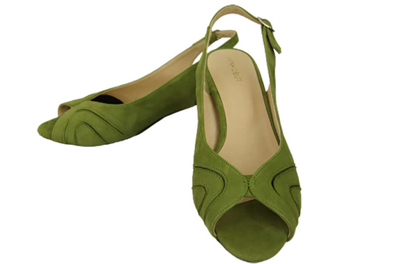 Dámská obuv Sandály semišová kůže Pistachio 991 ElitaBut
