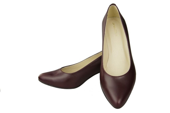 Dámská obuv Maroon Natural Leather pumps 143 ElitaBut