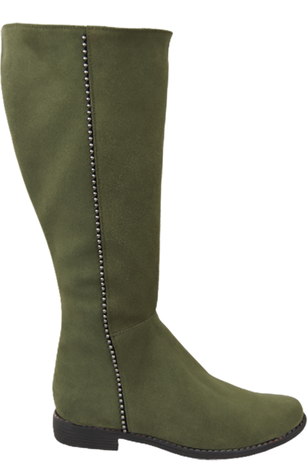 Dámské kozačky Bottle green Velour 153 ElitaBut