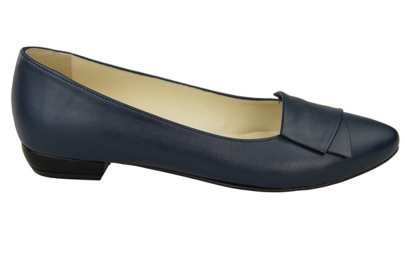 Dámské boty Baleríny navy blue přírodní kůže 988 ElitaBut