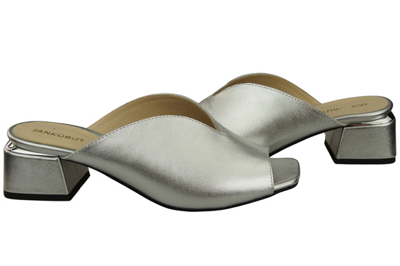 Dámská obuv Silver Heeled Flip Flops Natural Leather 210 ElitaBut