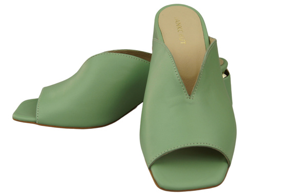 Dámská obuv Mint Leather Heeled Flip Flops 210 ElitaBut