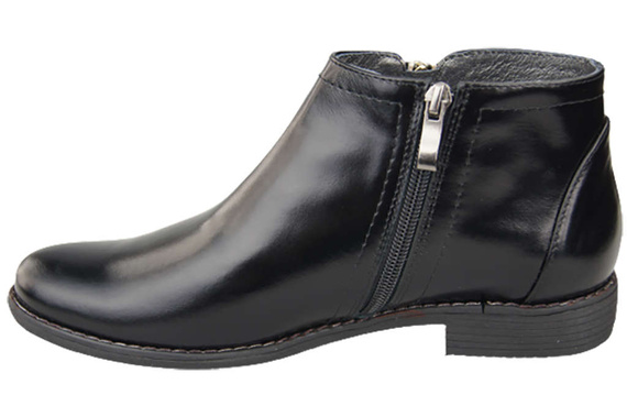 Dámská obuv Dámské boty černé lesklé zateplené přírodní kůže 872 s Elitabut