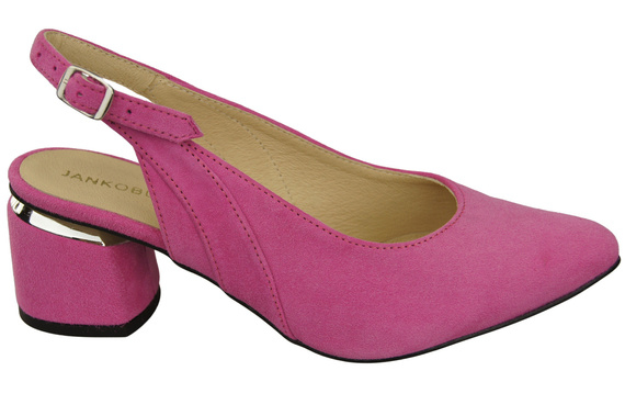 Dámské sandály z přírodní semišové kůže Fuchsiová Elegance a pohodlí 196 Od ElitaBut