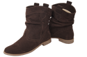 Obuv Dámské boty Sashes Chocolate Zimní přírodní kůže velur 117 Z ElitaBut