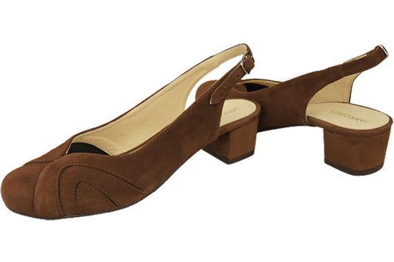 Dámská obuv Přírodní kůže Semišové sandály Hnědá 842 Z ElitaBut