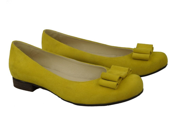 Dámské baleríny Lemon přírodní kůže Semiš 126 ElitaBut