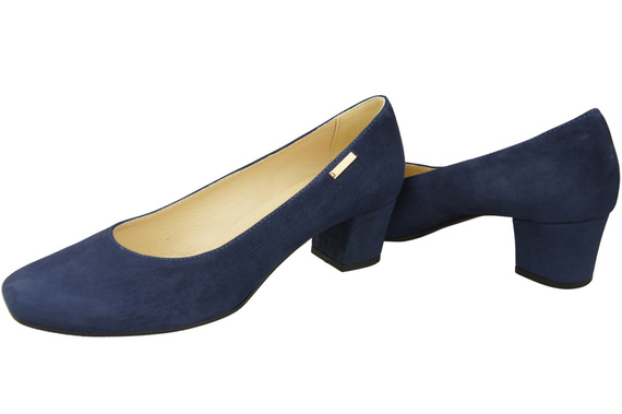 Pohodlná dámská obuv Navy Blue Suede Leather 172 od ElitaBut