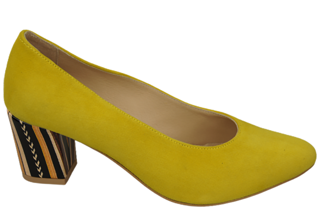 Dámské boty Lemon pumps Přírodní semišová kůže Ozdobný podpatek 158 S ElitaBut