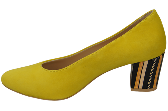 Dámské boty Lemon pumps Přírodní semišová kůže Ozdobný podpatek 158 S ElitaBut