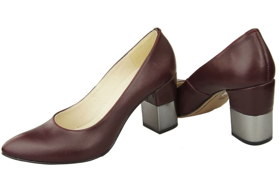 Dámská obuv Maroon Natural Leather pumps 144 ElitaBut