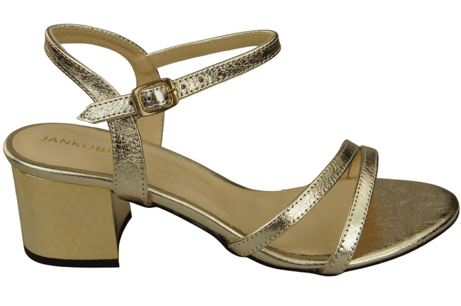 Dámská obuv Zlatá přírodní kůže 197 Smyslně odhalující nohy Sandály ElitaBut