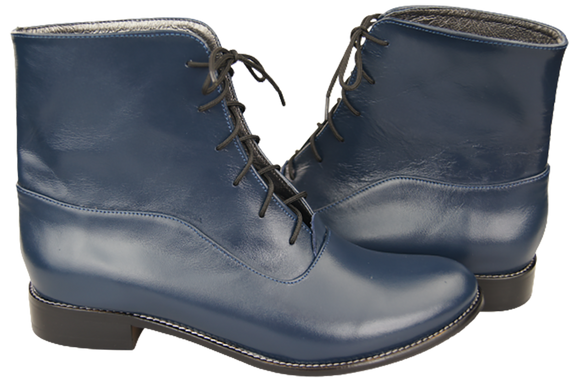 Dámské kozačky námořnická modrá Jaro/podzim přírodní kůže 155 L ElitaBut