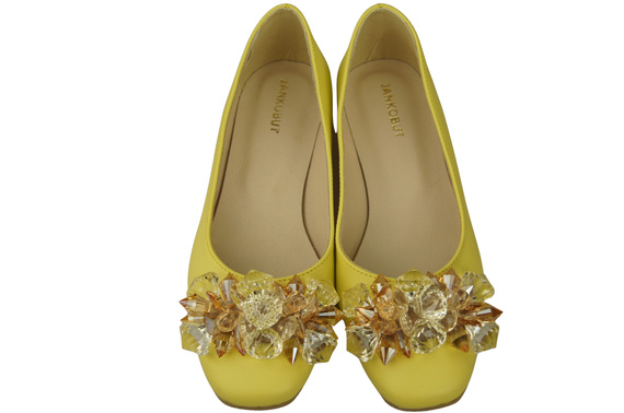 Dámské lodičky Lemon s krystaly z přírodní kůže 216 ElitaBut