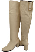 Dámské boty Beige Musketeers High over the knee natural leather 190 ElitaBut