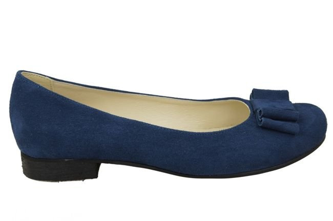 Dámské boty Baleríny navy blue semišová kůže 126 ElitaBut
