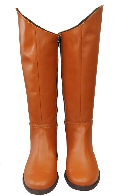 Obuv Dámské boty z přírodní kůže 124 Červená ElitaBut