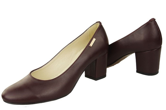 Dámská obuv Maroon Natural Grained Leather 125 ElitaBut