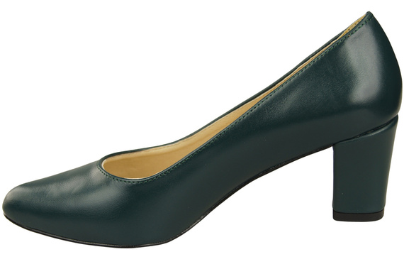 Klasická hladká obuv Dámské malachitové lodičky z přírodní kůže 213 ElitaBut