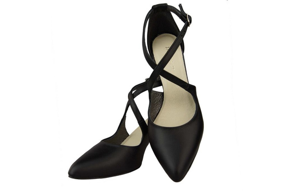 Dámské sandály na nízkém podpatku Black 102 ElitaBut