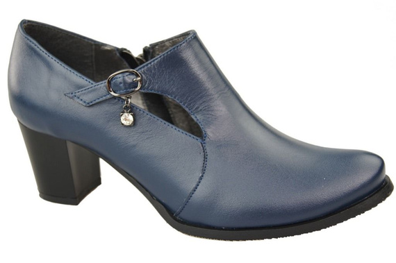 Dámské boty z přírodní kůže Navy blue 109 ElitaBut