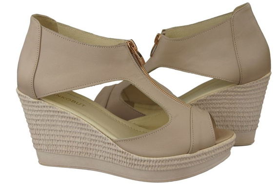 Dámské sandály Anchor Natural Leather Cappuccino Lico 993 ElitaBut