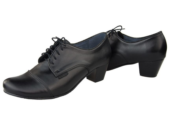 Dámská obuv šněrovací přírodní kůže Black 956 ElitaBut