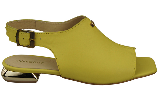 Pohodlná dámská obuv Lemon Sandály s plochým zlatým podpatkem Přírodní kůže 207 ElitaBut